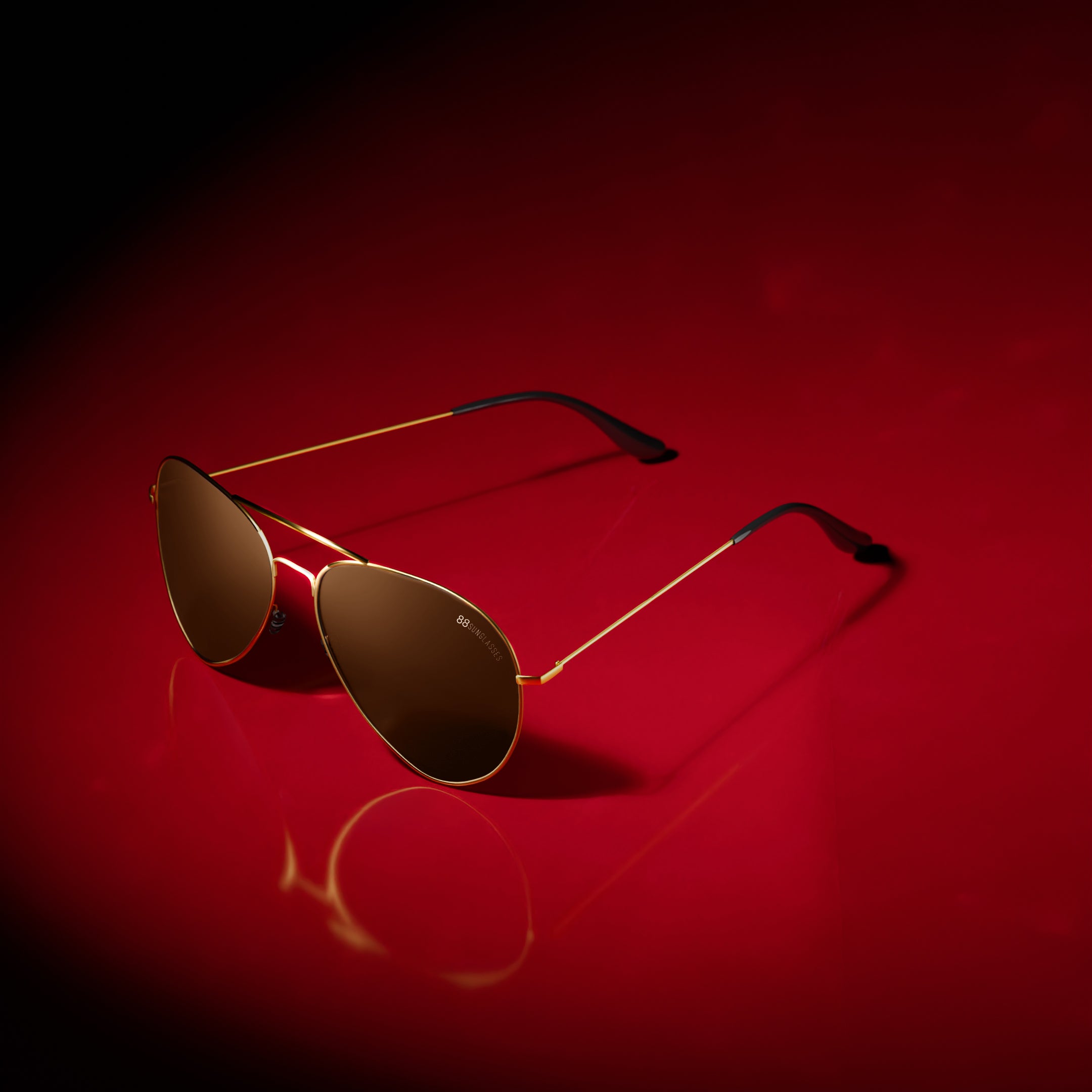 Aviator X - مطلية ذهب عيار 18 | لون بني