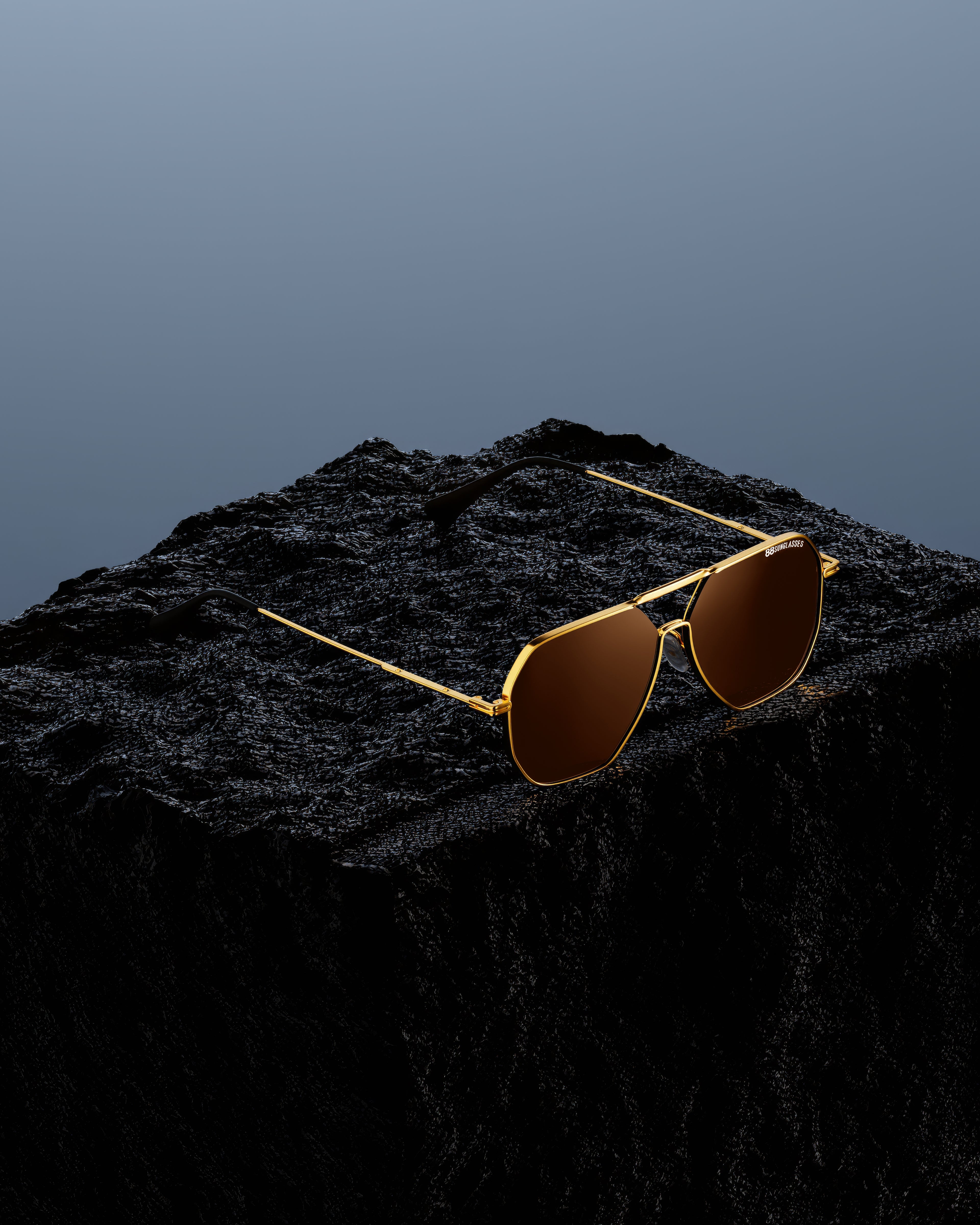 C-100 -  مطلية ذهب عيار 18 | لون بني