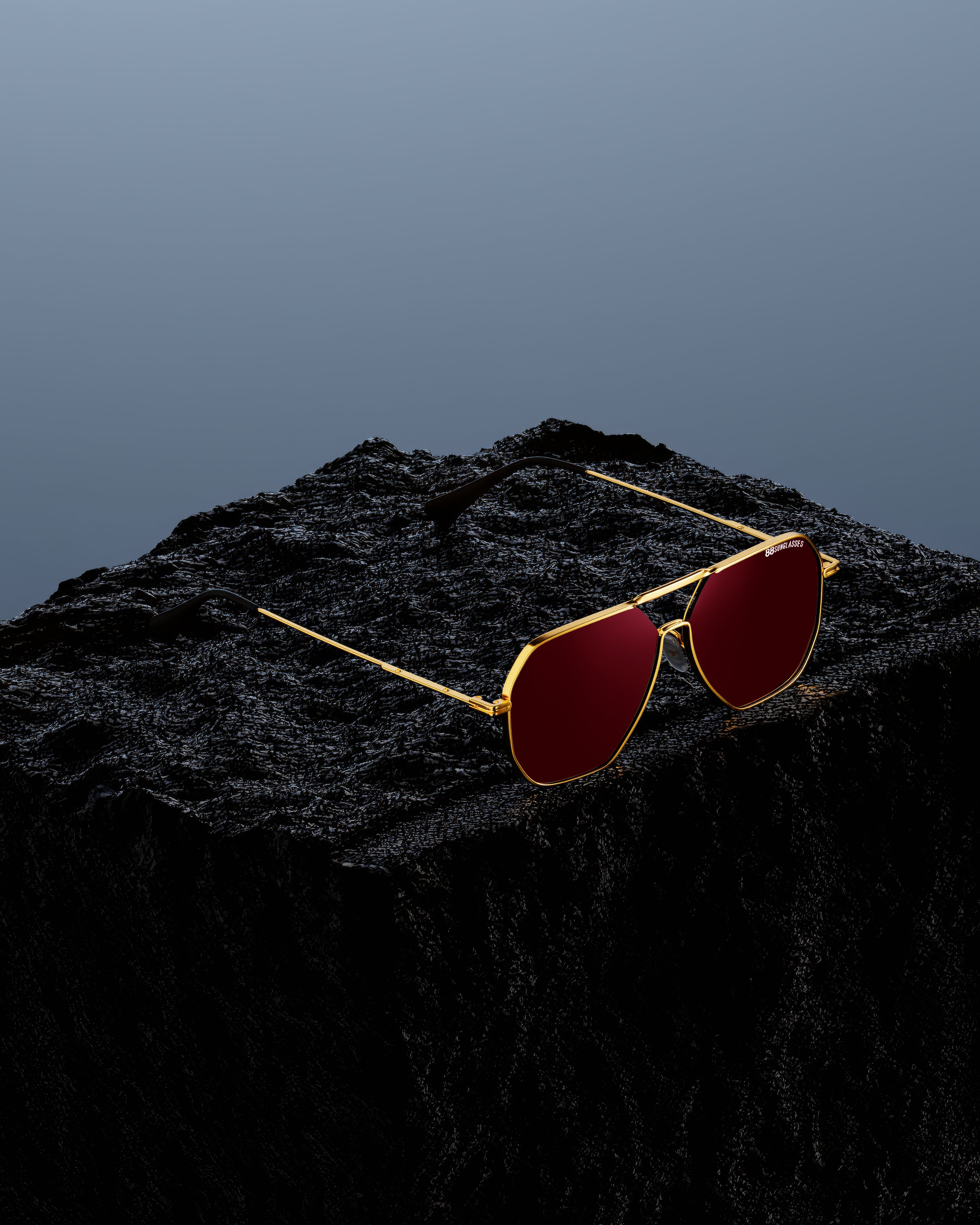 C-100 -  مطلية ذهب عيار 18 | لون نبيذي