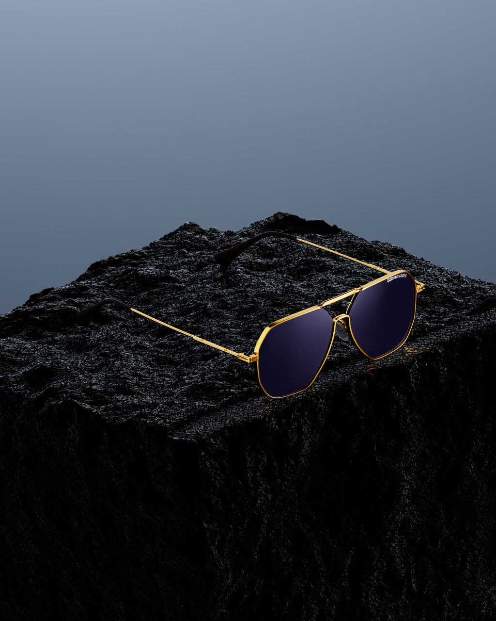 C-100 - مطلية ذهب عيار 18 | لون ازرق